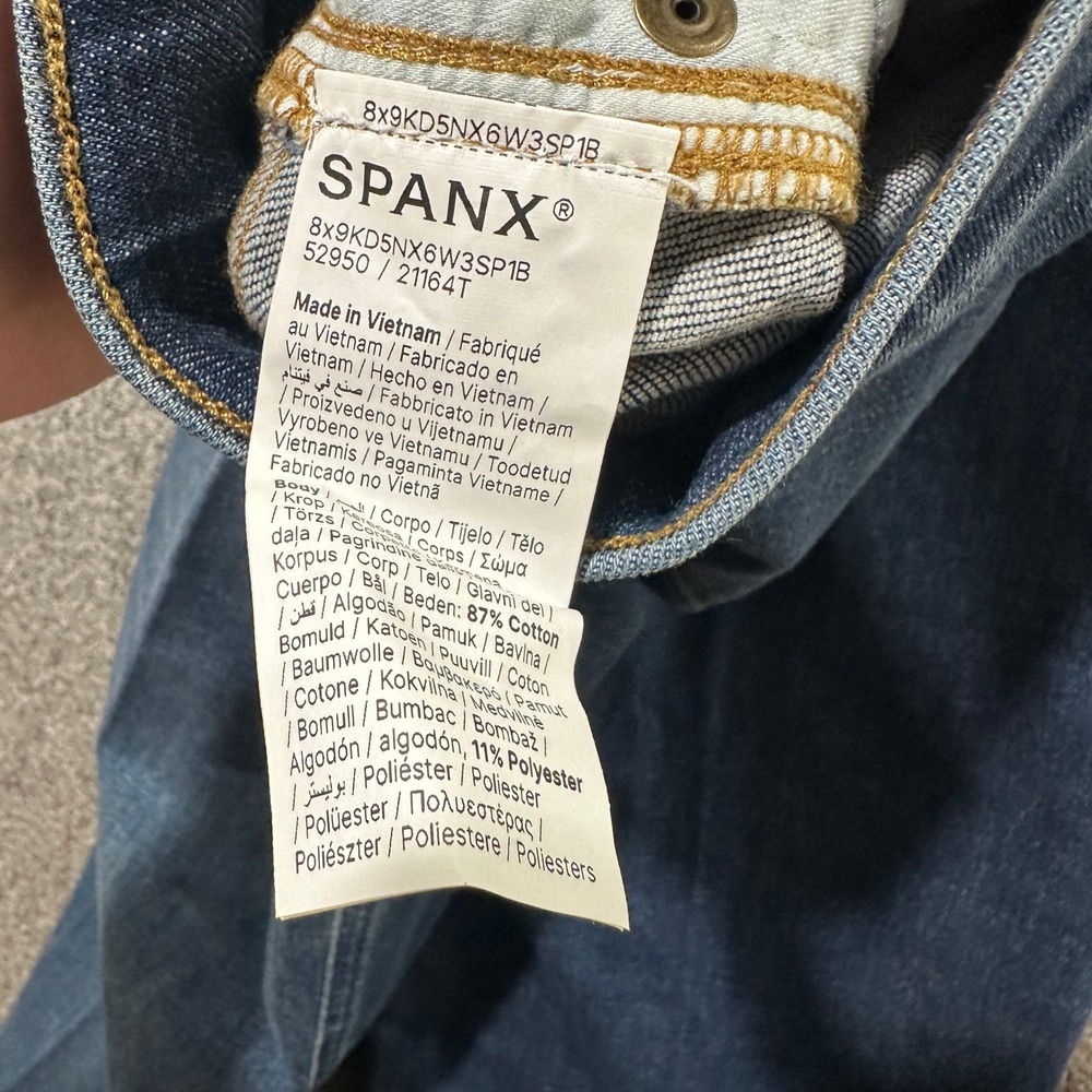 Spanx Pull On Flare Jeans Women 1X Tall Tummy Control Stretch Hi Rise Shaping - Picture 8 of 10